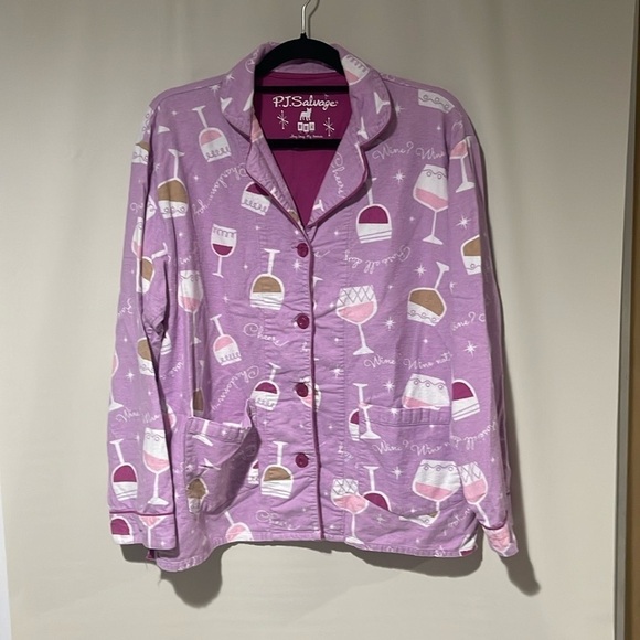 PJ Salvage Women's Button Up Pajama Top Medium - Picture 9 of 14